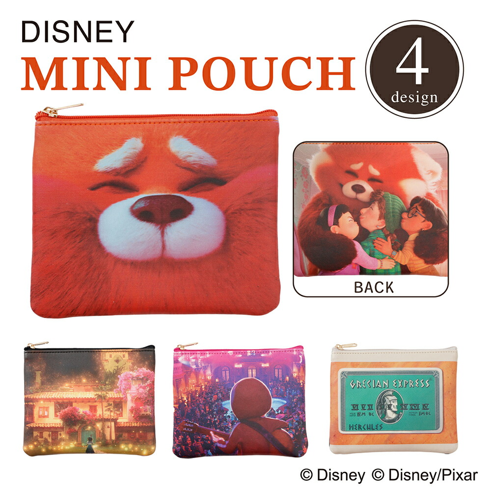 【本日0のつく日!クーポン15%OFF】 Disney ディズニー『 私ときどきレッサーパンダ 』 デザイン ミニポーチ フラットポーチ コスメ メイク メイ 数量限定 バレンタイン ギフト画像