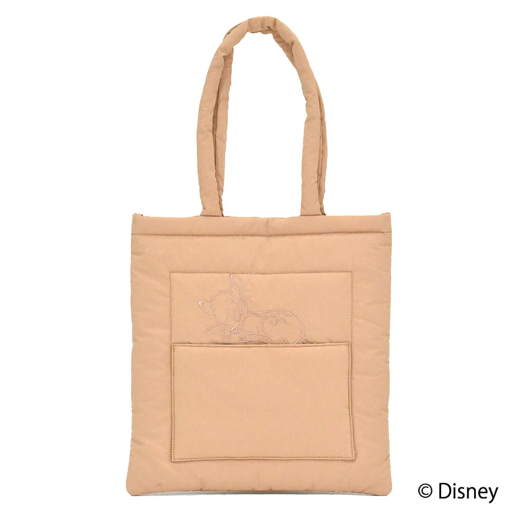 Disney 『 バンビ 』 ひな型 パデッドトートバッグ  トートバッグ 御徒面子 オレンジ色 肩かけ 軽さ 納める 成年者好いたらしい 成年者  差し上げ物 バレンタイン 差し上げ物