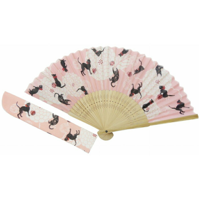 楽天市場 送料無料 シルク扇子 ねこ 袋付き 女性用 男性用 メンズ レディース シルク100 素材 おしゃれ扇子袋付き かわいい 誕生日 記念日 Select ギフト ぷらす堂