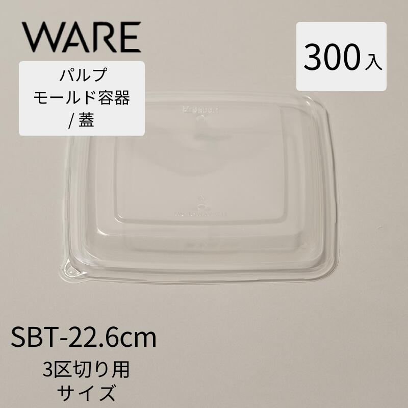 パルプモールド 持ち帰り 入れもの 使い捨て入れもの 弁当入れもの SBT- PP 22.6糎角パルプ御盆用 蓋 (300入)