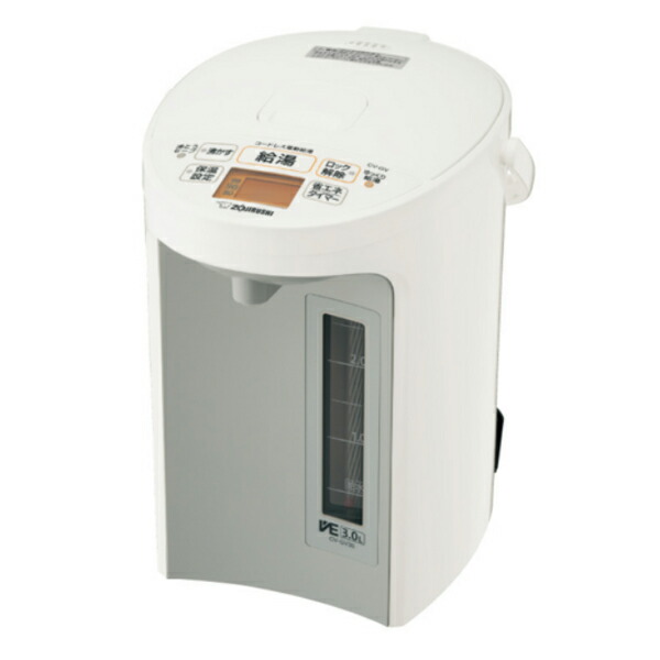 象印 VE明かりまほうびん 3.0L CV-GV30 WA 白いこと 象印マホービン ZOJIRUSHI 湯沸かし ポット 魔法瓶 優湯生 差し上げ物 差し上げ物
