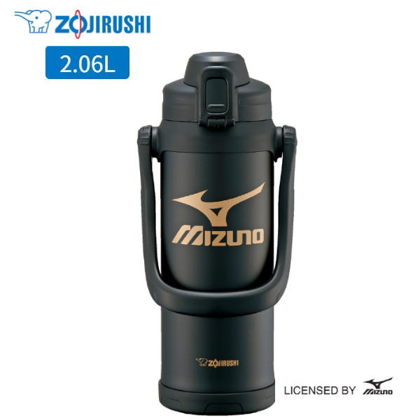 【特典:ステンレスボトル洗浄剤付き】象印 ステンレスクールボトル 2L SD-BX20 BA ブラック 水筒 ジャグ スポーツボトル 保冷 ワンタッチ マグボトル MIZUNO ミズノ プレゼント ギフト