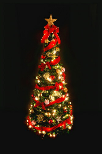 ポイント最大27倍 12 4 11 要エントリー 送料無料 Ledフォールディングリボンツリー180cm 電池式 Wg 0646 友愛玩具 クリスマスイルミネーション 折りたたみ 飾り付き クリスマスツ