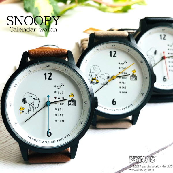 スヌーピー 腕時計 カレンダーウォッチ PNT016 キャラクター 可愛い キュート ギフト プレゼント 1年保証 【高価値】