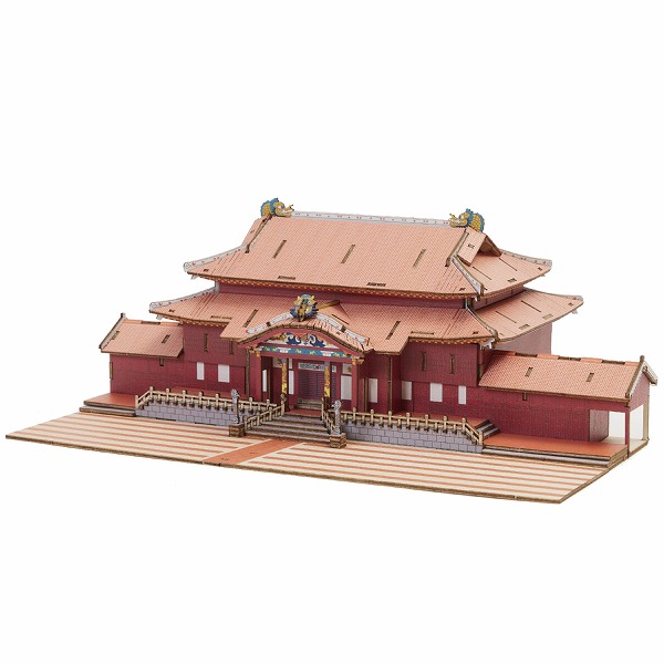メール便送料無料 ki-gu-mi 首里城 カラーVer. エーゾーン 木組 立体パズル 木製 工作 おもちゃ インテリア プレゼント ギフト