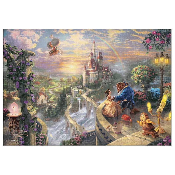 ジグソーパズル完成品：天使たちがみた風景【フレーム付】 EPO-06-037 おにねこ 天使たちがみた風景 500ピース