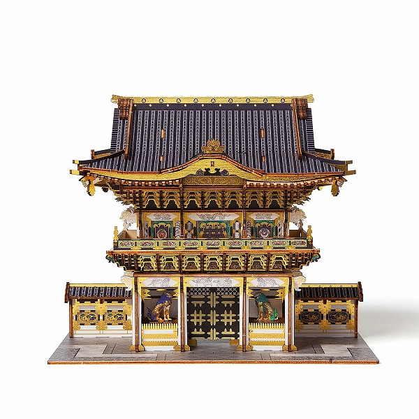 【ポイント最大29.5倍 ※要エントリー】メール便送料無料 Wooden Art ki-gu-mi 日光東照宮 陽明門 カラーVer. 木製 ウッドパズル 立体パズル エーゾーン 木組 工作 おもちゃ インテリア|プラスマート 店