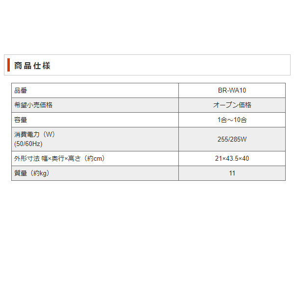 返品交換不可 象印 ZOJIRUSHI BR-WA10-WA 精米機 圧力式 aob.adv.br