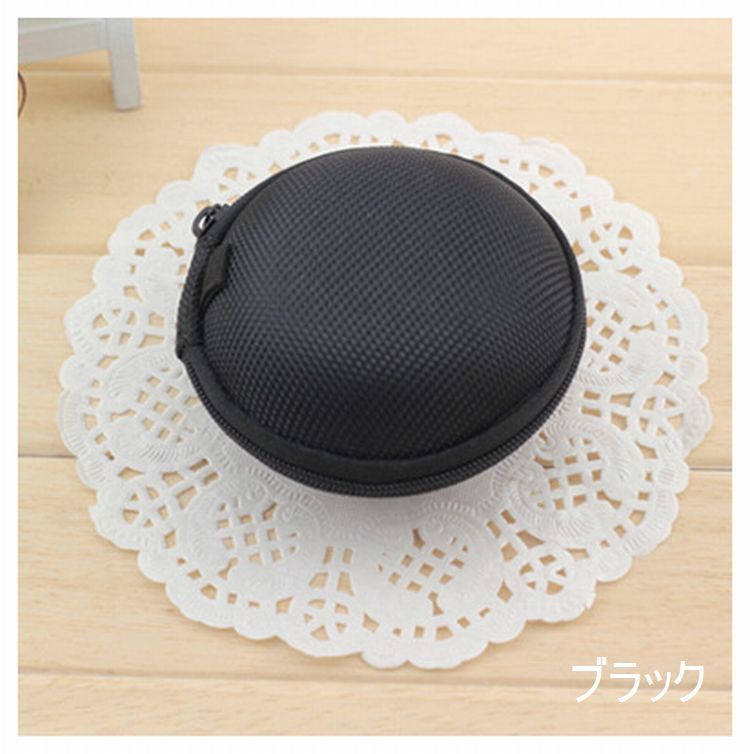 送料無料イヤホンケースイヤフォンケースコインケース小物入れ小銭入れ充電コード入れ収納用品スマホアクセサリーマカロン風丸型コンパクトマルチケーススマートフォンケイタイ携帯可愛いカラバリ豊富