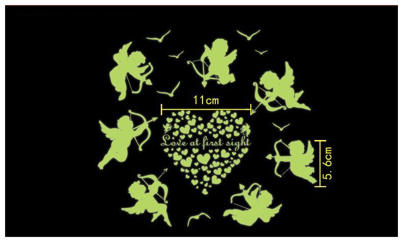 楽天市場 送料無料壁紙シール ウォールステッカー 光る 夜光 蛍光 壁飾り 模様替え 寝室 子供部屋 インテリア オシャレ 可愛い エンジェル ハート Plus Nao