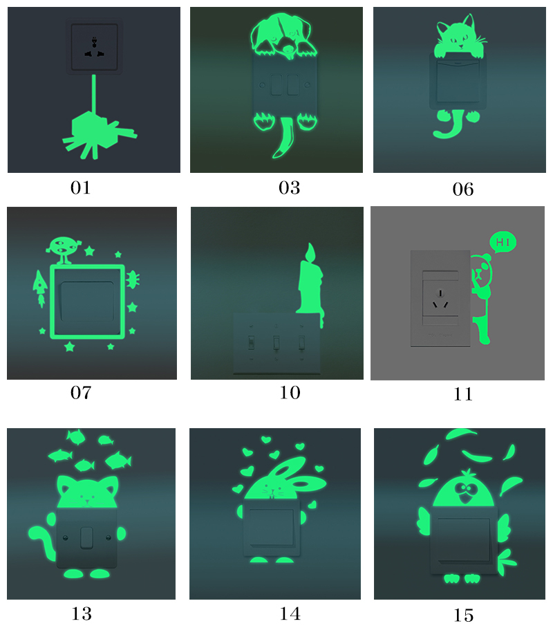 楽天市場 送料無料スイッチステッカー 壁スイッチ 光るウォールステッカー 壁紙シール 夜光 蓄光 ウォールシール 夜光シール 夜光ステッカー アニマル かわいい インテリア 子供部屋 寝室 玄関 おしゃれ トイレ キッチン Plus Nao
