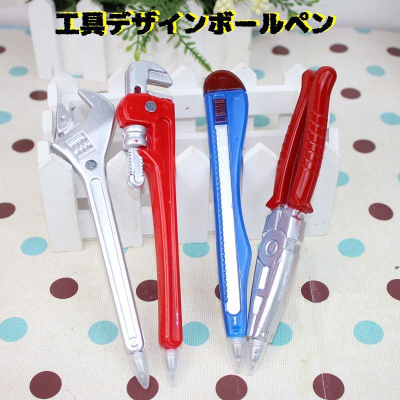 楽天市場 送料無料 工具ボールペン ボールペン 3本セット セット 工具モチーフ ブラック 黒字 工具 レンチ ペンチ カッター トンカチ ドライバー 形ペン ユニーク 面白い おもしろ おもしろい 文房具 文具 筆記具 ペン 可愛い かわいい リアル プレゼント Plus Nao