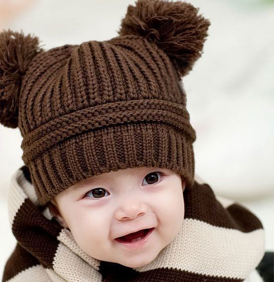 楽天市場 送料無料子供用 帽子 ニット帽 ボンボン付き リブニット 手編み風 ニットキャップ 赤ちゃん ベビー シンプル 無地 冬帽子 Plus Nao