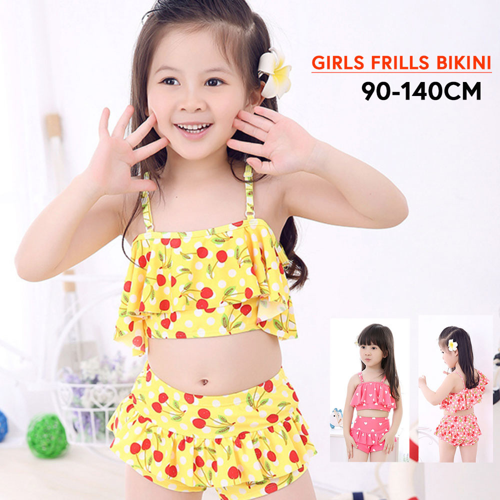 楽天市場 送料無料 子供用水着 女の子用 ビキニ タンキニ セパレート ハート チェリー キッズ ベビー ジュニア 水着 フリル付き ショート パンツタイプ Plus Nao