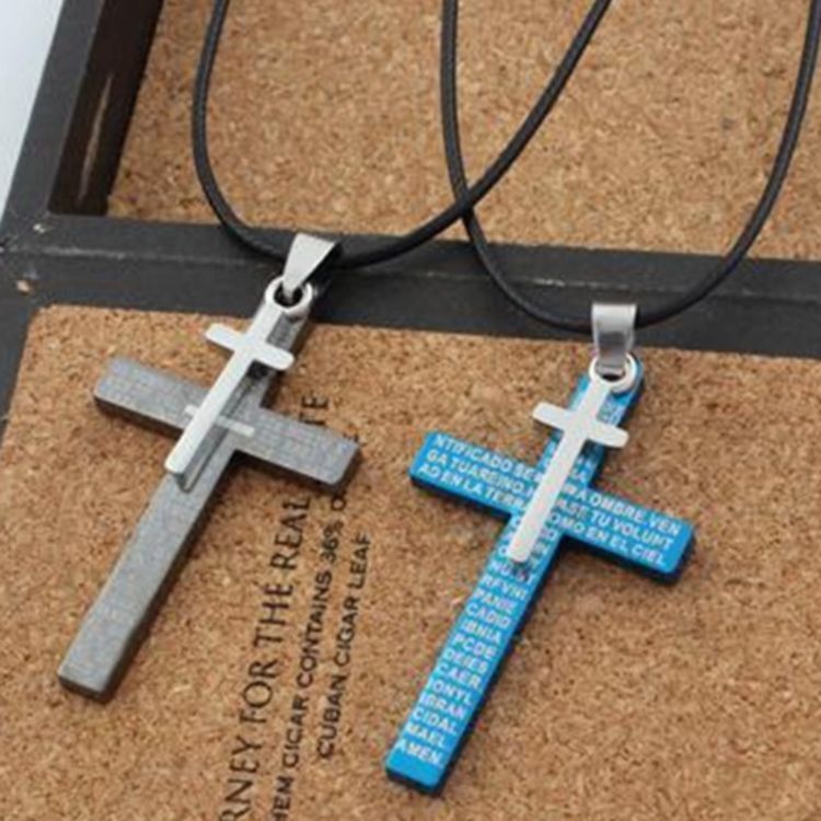 楽天市場 送料無料ペンダントネックレス ネックレス ダブルクロス 十字架 クロス かっこいい アクセサリー メンズ Plus Nao