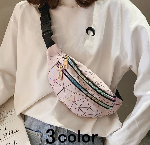 楽天市場 送料無料バッグ ボディバッグ ウエストバッグ レディース ヒップバッグ 斜め掛け ワンショルダー 3way 大容量 大きめ 横型 カラフルファスナー 個性的 カジュアル チャック ジッパー 長さ調整可 楽ちん 便利 スポーツ 自転車 お出掛け 買い物 か Plus Nao