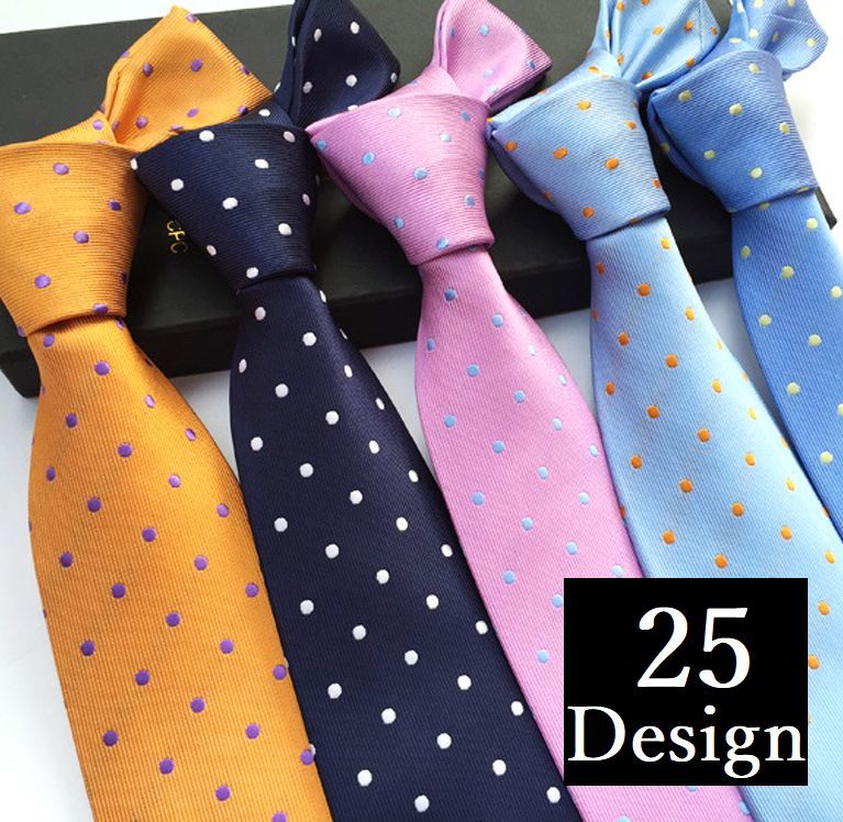 楽天市場 送料無料 ネクタイ おしゃれ メンズ ファッション ドット 水玉 ポリエステル カラフル オレンジ ピンク ブルー レッド ブラック Plus Nao