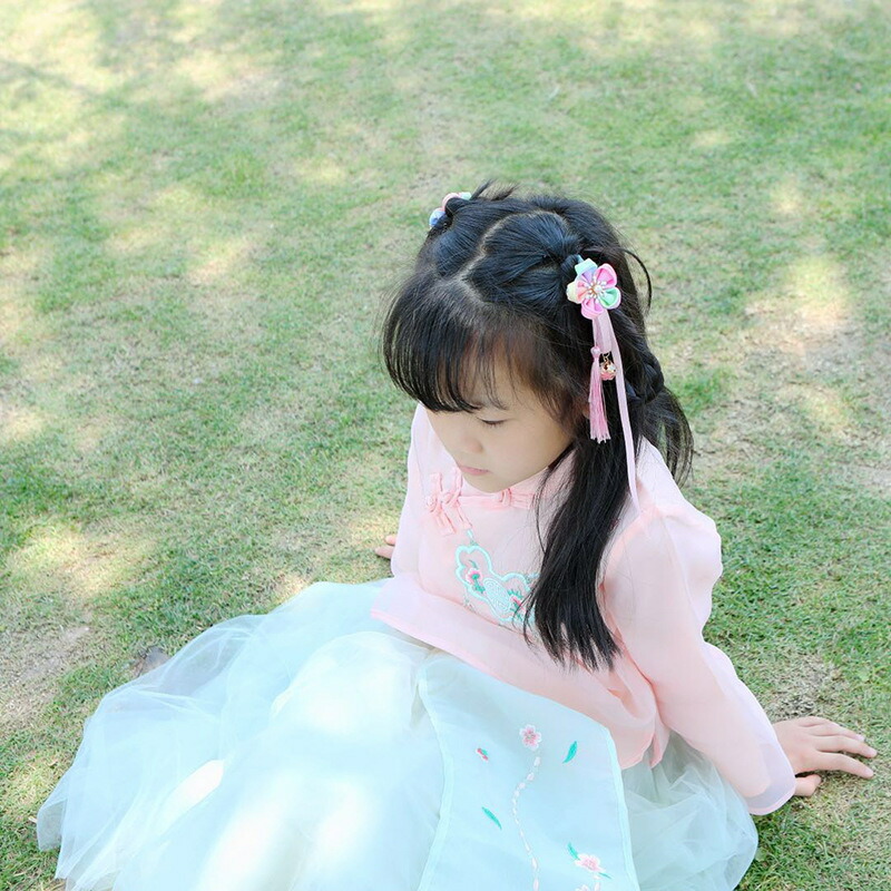 楽天市場 送料無料 ヘアピン 子供用 キッズ 女の子 ヘアアクセサリー ファッション雑貨 髪飾り 中国風 チャイナ風 レトロ 衣装 お出かけスタイル かわいい おしゃれ Plus Nao