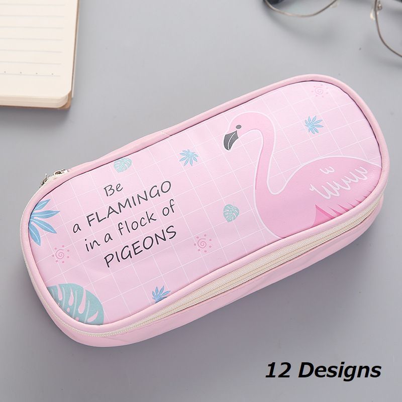 楽天市場 送料無料 ペンケース ペンポーチ ペン入れ ペンホルダー 筆箱 ファスナー ジッパー 文房具 大容量 イラスト 動物 アニマル カラフル かわいい おしゃれ Plus Nao