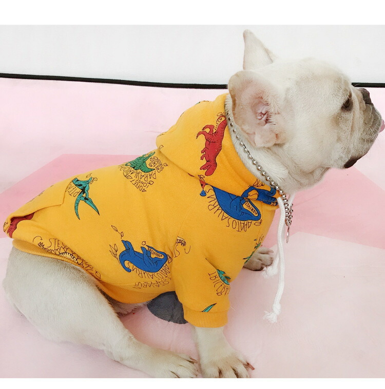 楽天市場 送料無料ペット用 犬の服 パーカー 恐竜 きょうりゅう 洋服 ペットウェア 飼い主さんとお揃い ペアルック 可愛い 超小型犬 小型犬 中型犬 大型犬 猫 ワンちゃん ネコちゃん おしゃれ カジュアル Plus Nao