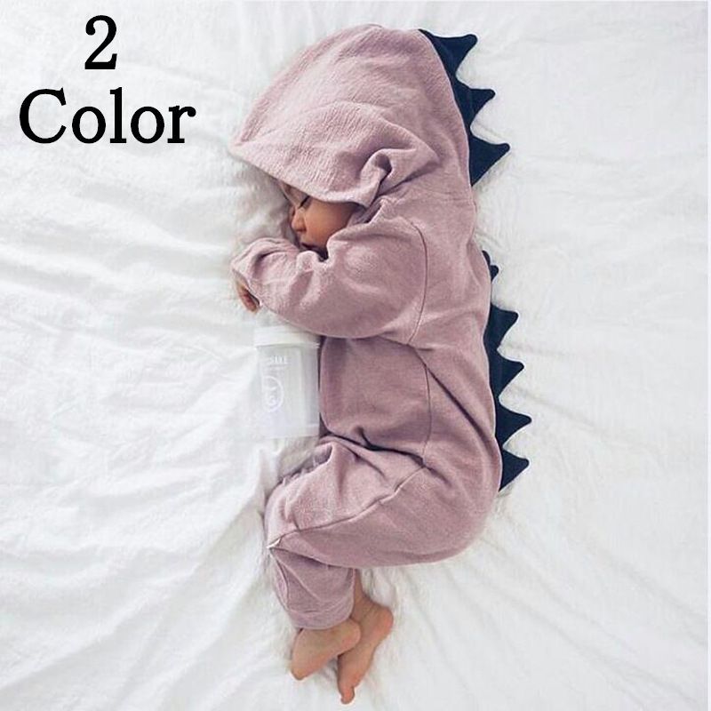 楽天市場 送料無料 ロンパース カバーオール トップス ベビー服 男の子 女の子 ジップアップ フード付 帽子 長袖 かわいい 恐竜 怪獣 着ぐるみ Plus Nao