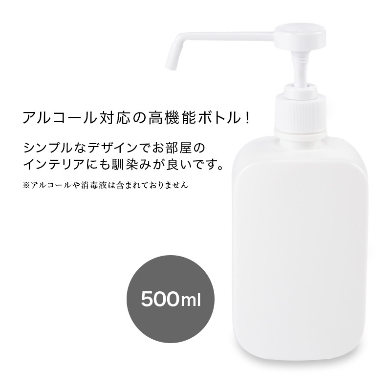 楽天市場 送料無料 スプレーボトル 容器 ポンプ式 ノズル式 ロングノズル アルコール対応 500ml ディスペンサー 詰め替えボトル 消毒 ウイルス対策 手指消毒 プッシュ オフィス 店舗 飲食店 旅行 出張 事務所 玄関 入口 テーブル 家庭 Plus Nao