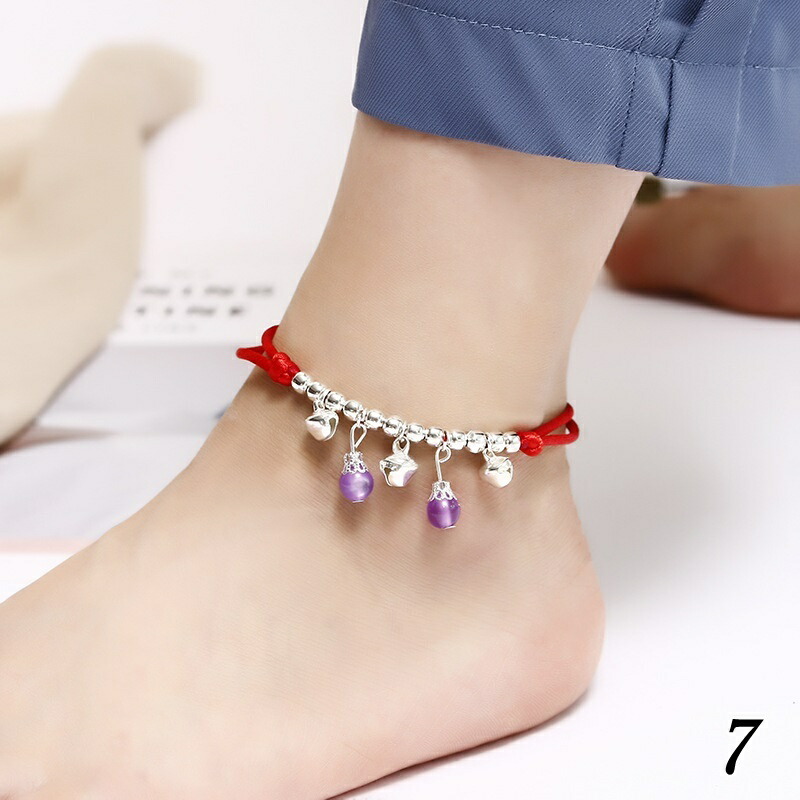 楽天市場 送料無料 アンクレット レディース 女性用 アクセサリー 足飾り 調節可能 ビーズ 赤 エスニック シンプル 可愛い かわいい キュート Plus Nao