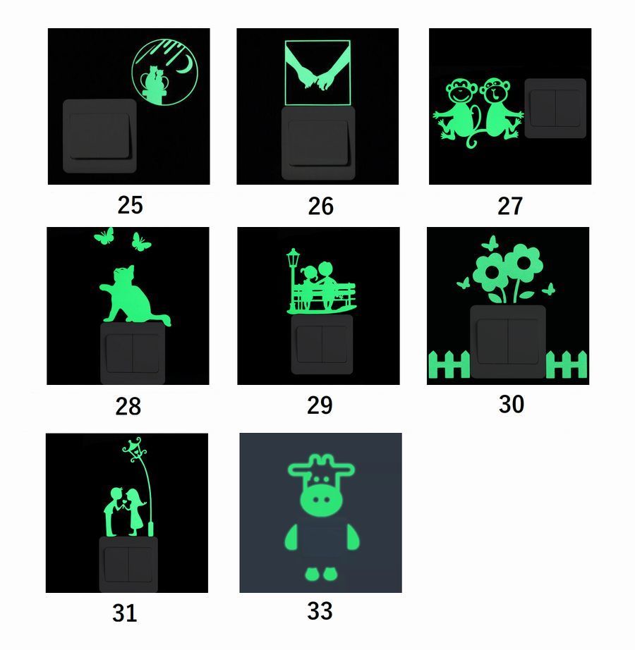 楽天市場 送料無料 スイッチステッカー 壁スイッチ 光るウォールステッカー 壁紙シール 夜光 蓄光 ウォールシール 夜光シール 夜光ステッカー アニマル かわいい インテリア 子供部屋 寝室 玄関 おしゃれ トイレ キッチン Plus Nao