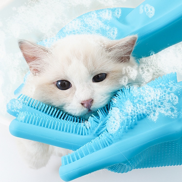 新生活 ペット用品 シャンプーブラシ ブラシ 犬用 猫用 シャンプー シャンプーブラシ ペット用 猫 犬 ねこ いぬ ケア用品 かわいい 青 色 動物