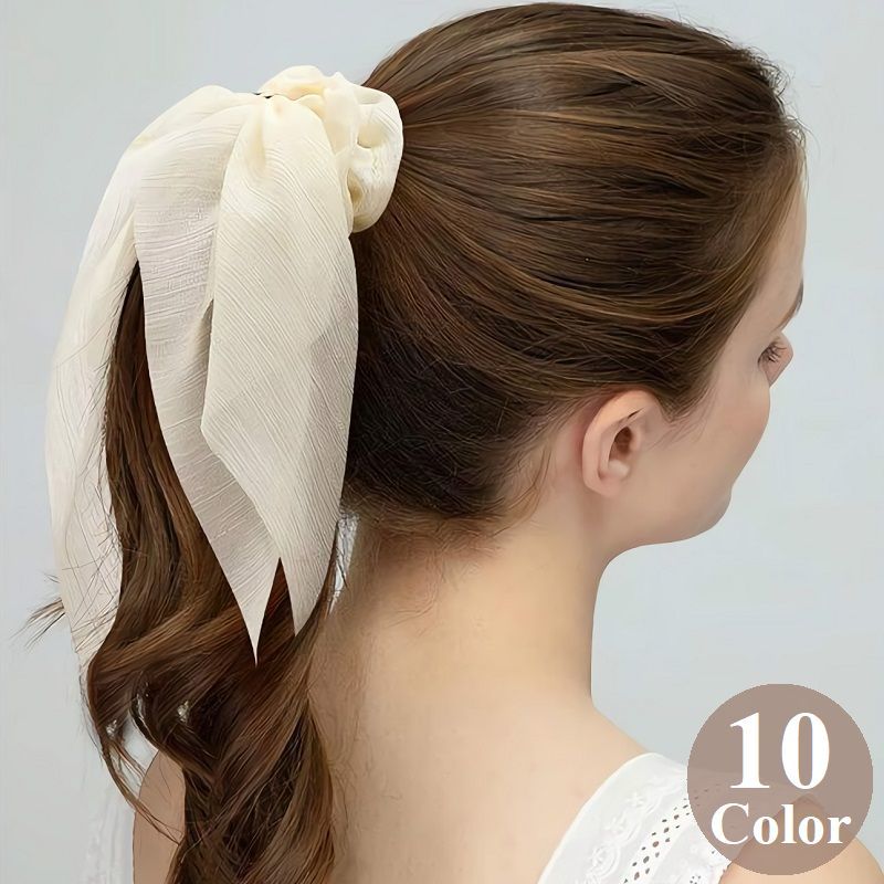 送料無料 シュシュ レディース ヘアアクセサリー ヘアゴム 髪飾り 髪留め 種類豊富な品揃え シフォン リボン 大きめ ヘアアレンジ 女性用 おしゃれ かわいい ラメ入り ファッション小物 大人可愛い 上品 オフィス 通勤 フェミニン 婦人用