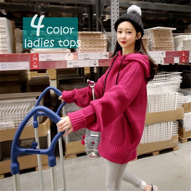 送料無料 ニット トップス 女性用 パーカー セーター レディース プルオーバー 送料無料 ニット パーカー トップス 女性用