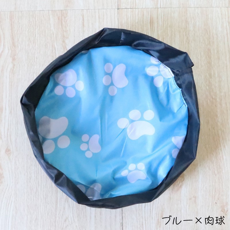 送料無料おもちゃ箱おもちゃ収納袋おもちゃ袋プレイマットキッズ赤ちゃん子ども用雑貨収納グッズラウンド丸形ポケット付き総柄無地肉球柄ピンクブルーカジュアル可愛いキュートお片付け簡単