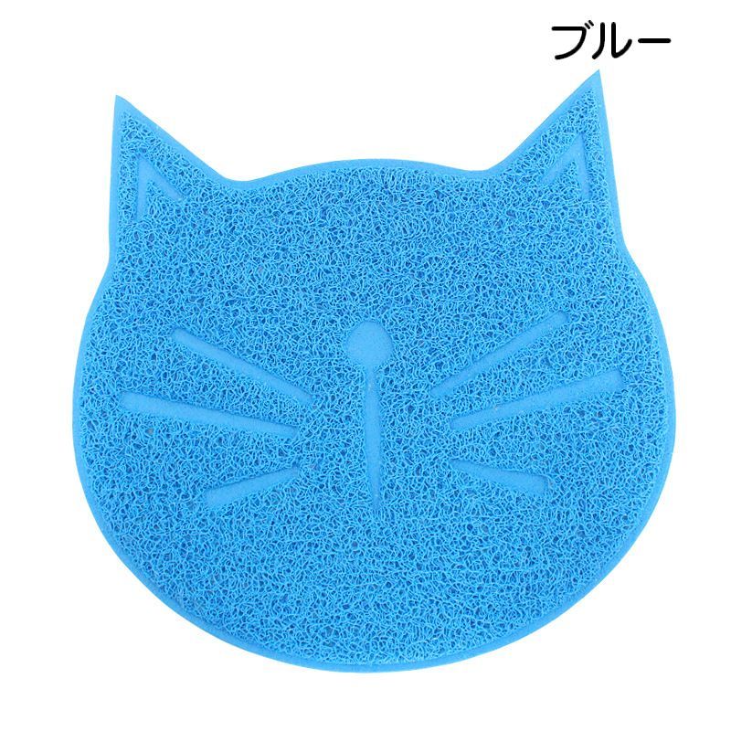 送料無料ペット用ランチョンマットフードマットお食事マットエサ用マットボウル置き猫用犬用ペット用品砂取りマットトイレマット飛び散り防止汚れ防止防水滑り止めネコ型可愛いペットグッズねこいぬイヌ