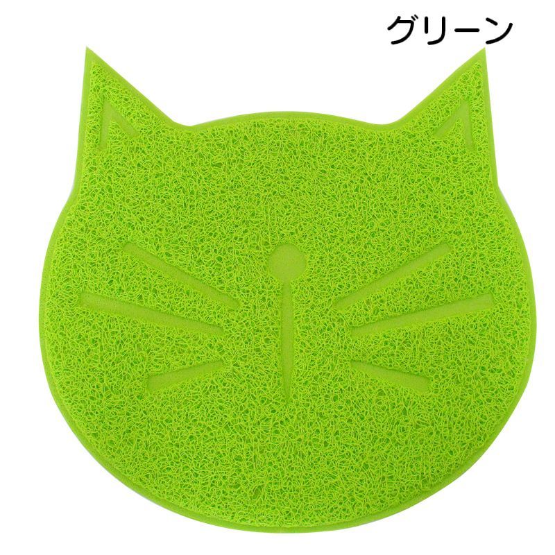 送料無料ペット用ランチョンマットフードマットお食事マットエサ用マットボウル置き猫用犬用ペット用品砂取りマットトイレマット飛び散り防止汚れ防止防水滑り止めネコ型可愛いペットグッズねこいぬイヌ