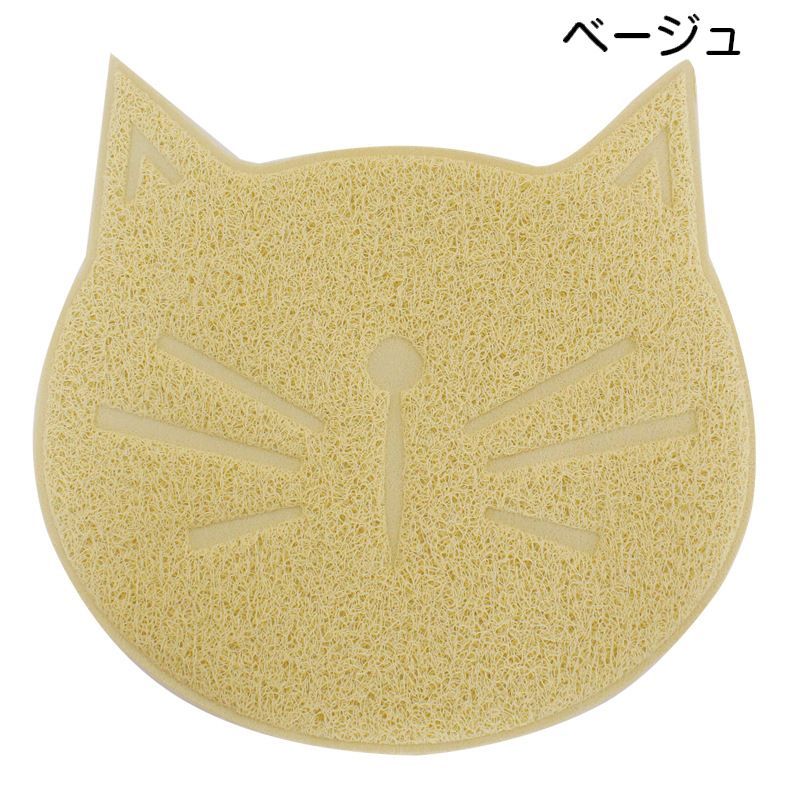 送料無料ペット用ランチョンマットフードマットお食事マットエサ用マットボウル置き猫用犬用ペット用品砂取りマットトイレマット飛び散り防止汚れ防止防水滑り止めネコ型可愛いペットグッズねこいぬイヌ