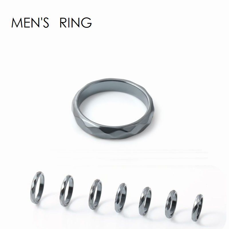 送料無料 リング 指輪 メンズ 男性用 アクセサリー 多面カット カッティング プレゼント ギフト 贈り物 ブラック 黒 おしゃれ かっこいい 低価格化