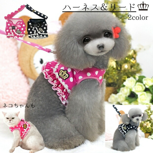 プッチ、ピンク、胸当てタイプ、わんちゃん猫ちゃん用ハーネスセット 即納 猫用胸当て＆ハーネス＆リードセット ペット胸当て ペット