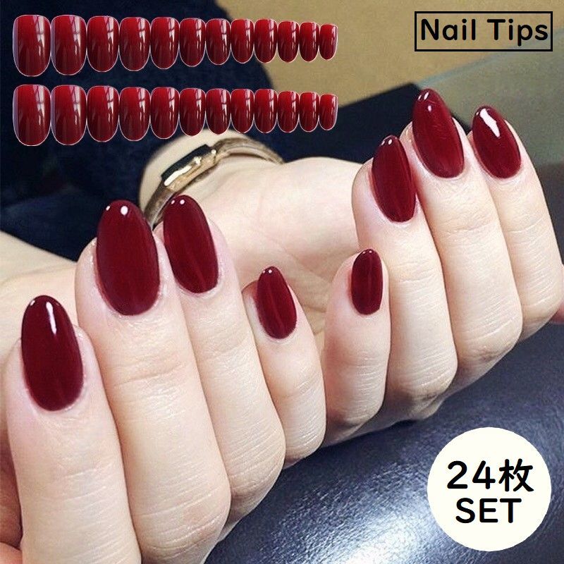 楽天市場】送料無料 ネイルチップ つけ爪 24枚セット 12サイズ