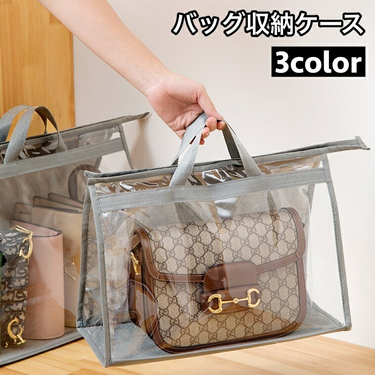 楽天市場】送料無料 バッグ収納ケース 収納バッグ 持ち手付き 収納用品