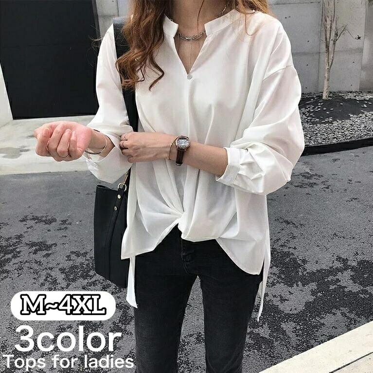 ブラウス 長袖 立襟 チュニック レディース シャツ スキッパー襟 ゆったり 大きいサイズ 体型カバー 春 秋 カジュアル 前クロス デザイン感 おしゃれ 楽天市場】【一部翌日発送/クーポンで2546円】シャツ ブラウス