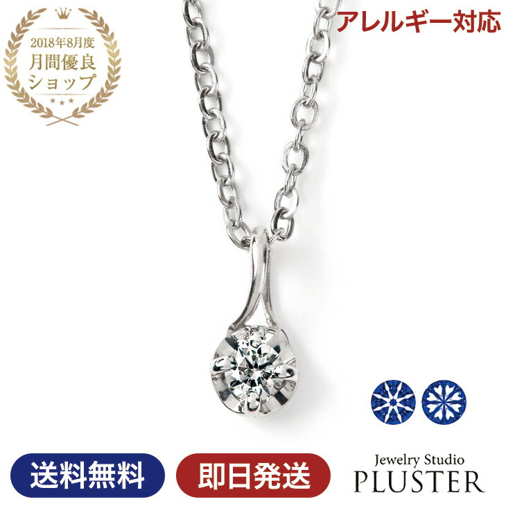期間限定送料無料 ネックレス レディース 金属アレルギー ダイヤモンド 一粒 H C プラチナ ステンレス ダイヤ 一粒ダイヤ ダイヤ一粒 Pt900 ペンダント チェーン アレルギーフリー シンプル ジュエリー アクセサリー 4月 誕生石 誕生日 プレゼント 母の日 女性 人気