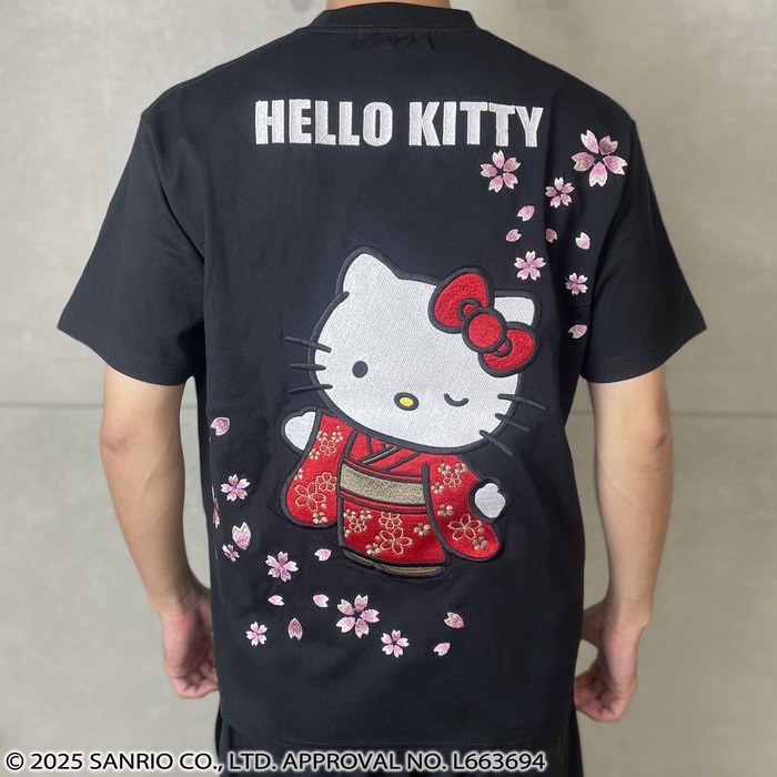 楽天市場】絡繰魂 × Sanrio 着物 ハローキティ 柄 刺繍 半袖 Tシャツ