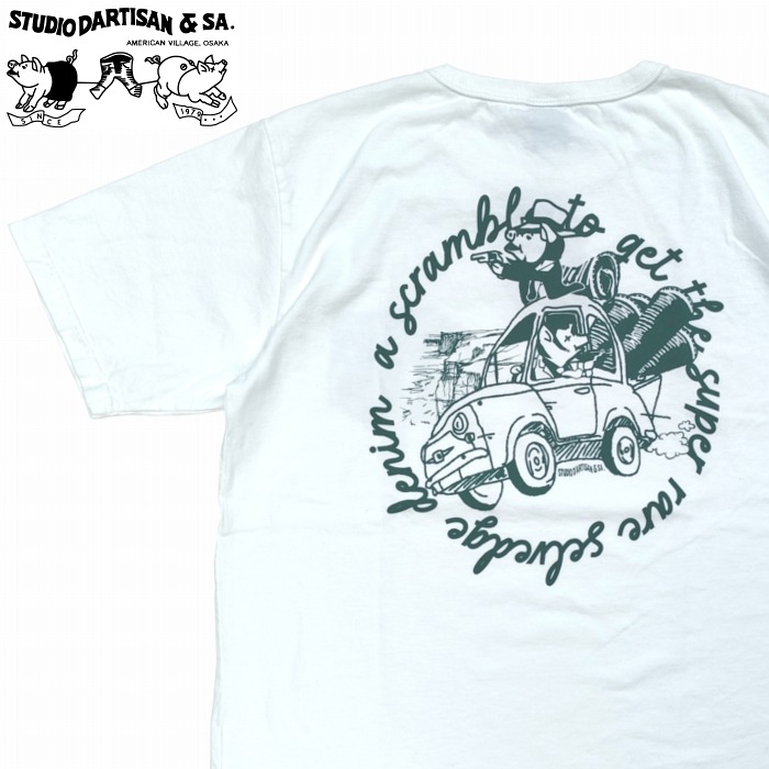 半袖Tシャツ 怪盗 オマージュ もみあげ 次元 Tシャツ 8211b STUDIO D'ARTISAN ステュディオ・ダ・ルチザン アメカジ ダルチザン 日本製　レターパック対応