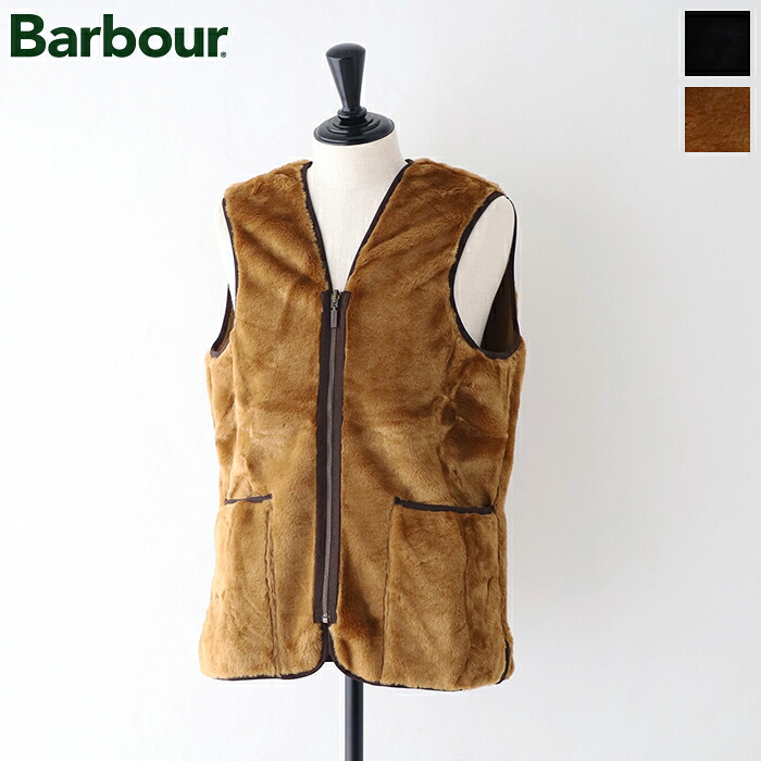バブアー フロントジップ ファー ライナー ベスト(スリム フィット) (MLI0035) sl fur liner BARBOUR(メンズ) *送料無料*【後払い決済不可】*｜PLUS USP