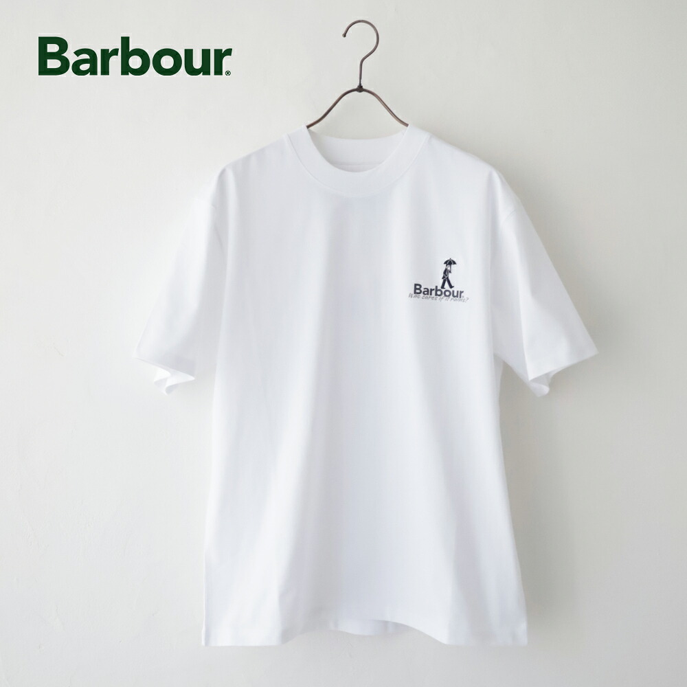 バブアー Why Get Wetオーバーサイズ ポイントロゴTシャツ (MTS1573) barbour why get wet graphic os t-shirt Barbour(メンズ) 【2026春夏】*送料無料*【後払い決済不可】*｜PLUS USP
