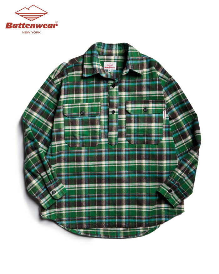 バテンウェア ランバージャックプルオーバー (SHI-021-18-GBP) Lumberjack Pullover V.2 Battenwear(メンズ) *送料無料*【後払い決済不可】【ポイント10倍】ポイントアップ 7/21 12:00~7/26 1:59|PLUS USP