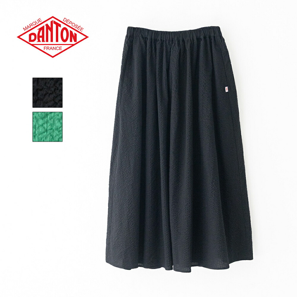 ダントン ギャザー イージースカート (DT-F0086 UKK) 60LAWN WRINKLE FINISH SKIRT DANTON(レディース) 【2026春夏】*貨物輸送無料*【後ばらい決済不可】*