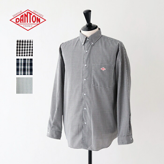 ダントン プランサー ボタンダウンシャツ (DT-B0293 POD) POLYESTER OXFORD DOT BUTTON B.D. SHIRT L/S DANTON(メンズ) *送料無料* 【後払い決済不可】 *