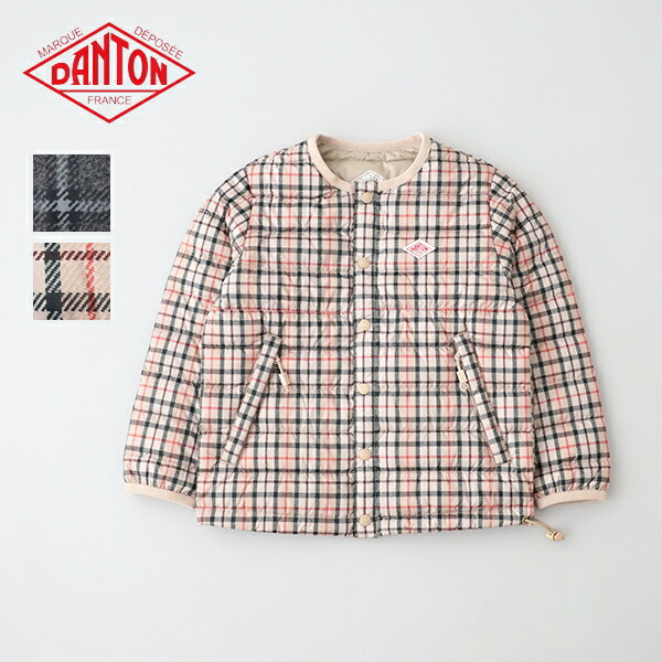 ダントン キッズ インナーダウンクルージャケット(照合のしるし)  (DT-A0047 NNP) PRINT POLYESTER TAFFETA KIDS INNER DOWN CREWNECK JACKET DANTON(キッズ) *貨物輸送無料*【後ばらい決済不可】*
