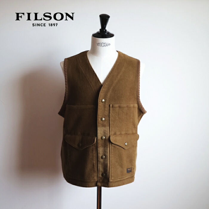 USA製 FILSON PRIMALOFT ワックスコーティング ダック地ベスト USA製 FILSON PRIMALOFT ワックスコーティング ダック地ベスト
